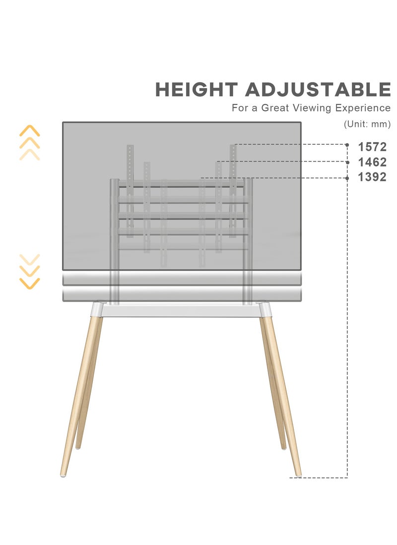 Hamood - HAMOOD,Modern Style Easel TV Stand 40 to 75 Inch LED LCD Screen Studio TV Display Stand, Adjustable 4 legs TV Floor Stand Weight Capacity	60 Kg - Image 1