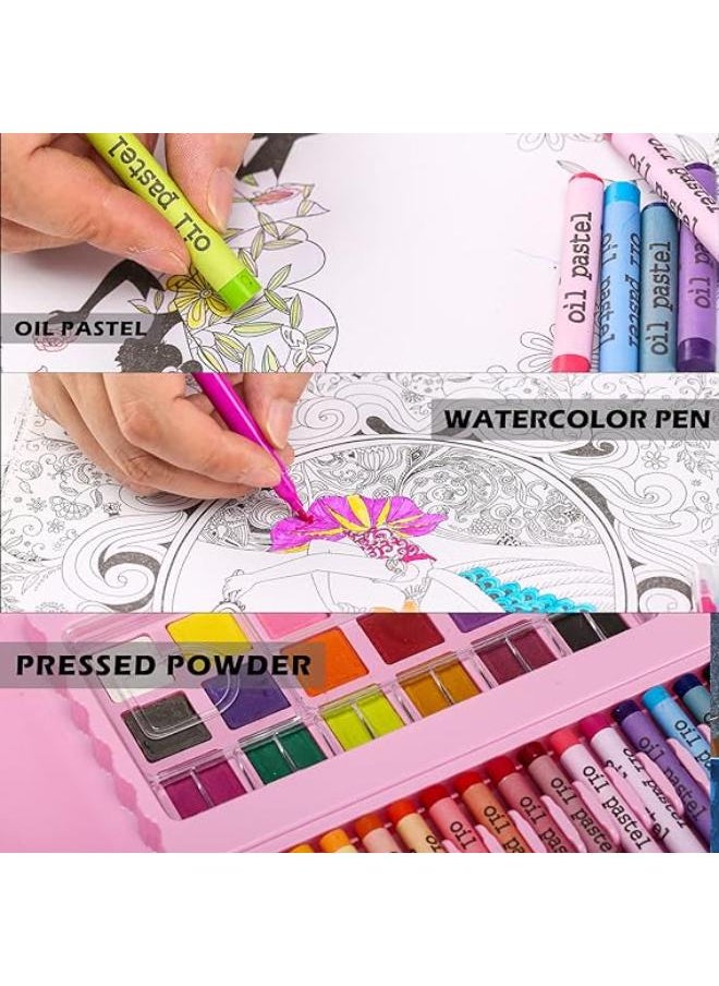 Generic H & B Art & Drawing kit for Kids, 208 PCS Pink  - Image 4