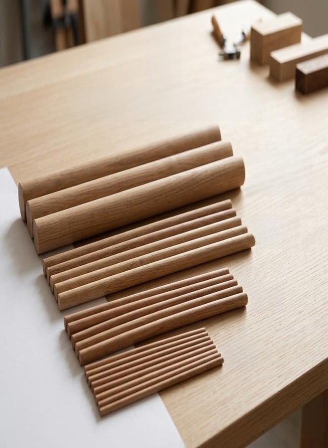 bloomax Round Wooden Dowel Rods, Natural Wood, Smooth Splinter-Free Finish, 6mm to 20mm, for DIY Crafts, Woodworking, Macrame and Furniture Repairs (100, 6MM 6 INCH) - Image 1