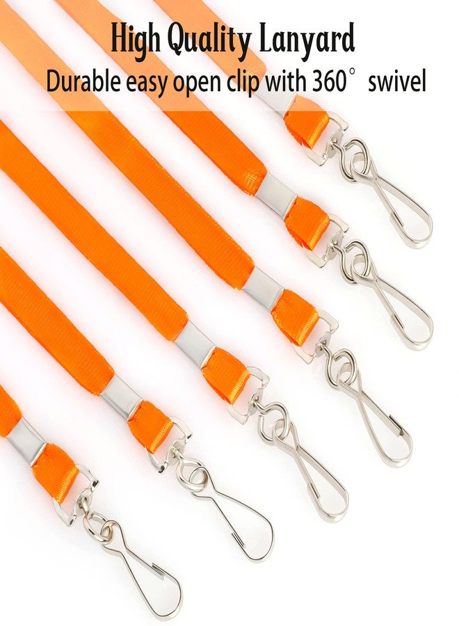 LOCONHA 50 Pack Orange lanyards Lanyards for Id Badges Lanyards Safety Badge Lanyard 18" with Swivel Hook (50, Orange) - Image 3