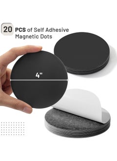 Mr. Pen - Round Magnets With Adhesive Backing, 20 Pcs,4" Adhesive Magnetic Sheets With Adhesive Backing, Magnet Sheets With Adhesive, Magnets For Crafts Magnets With Adhesive Backing, Magnet Stickers  - Image 2