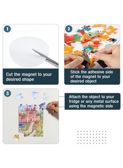 Mr. Pen - Round Magnets With Adhesive Backing, 20 Pcs,4" Adhesive Magnetic Sheets With Adhesive Backing, Magnet Sheets With Adhesive, Magnets For Crafts Magnets With Adhesive Backing, Magnet Stickers  - Image 5