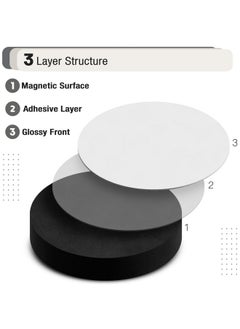 Mr. Pen - Round Magnets With Adhesive Backing, 20 Pcs,4" Adhesive Magnetic Sheets With Adhesive Backing, Magnet Sheets With Adhesive, Magnets For Crafts Magnets With Adhesive Backing, Magnet Stickers  - Image 3