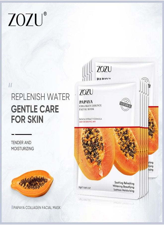 Zozu Papaya Collagen Essence Facial Mask 30 g  - Image 4