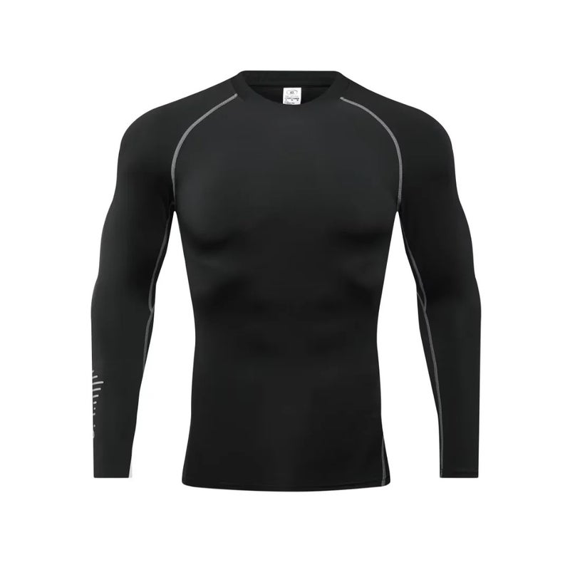 Fitness Clothes Men'S Sports T-Shirt Long-Sleeved Running Suit Basketball Training Clothes Tight Clothes Men'S Quick-Drying Base Shirt - Image 3