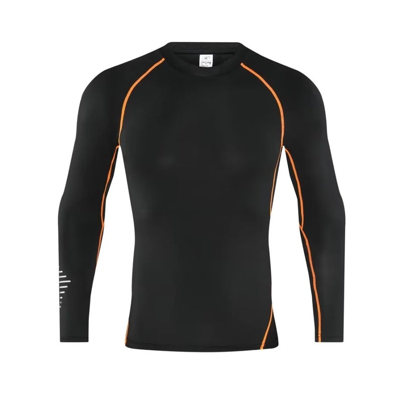 Fitness Clothes Men'S Sports T-Shirt Long-Sleeved Running Suit Basketball Training Clothes Tight Clothes Men'S Quick-Drying Base Shirt - Image 1