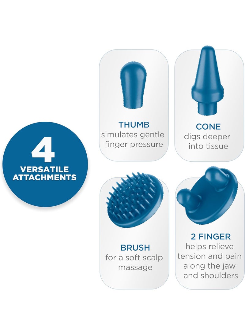 CONAIR Conair Massager for Face  Body  Neck Back Scalp Knee Head Face and Leg Massager for Tension Relief Deep Tissue  4 Versatile Attachments  - Image 2