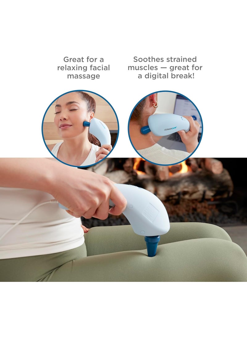 CONAIR Conair Massager for Face  Body  Neck Back Scalp Knee Head Face and Leg Massager for Tension Relief Deep Tissue  4 Versatile Attachments  - Image 4