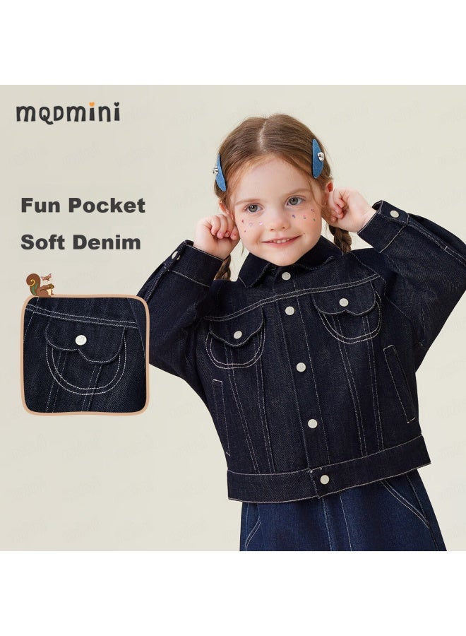 Mqdmini [fade-resistant] Children's Denim Jacket Uni Baby Outdoor Casual Versatile Infant Top - Image 1
