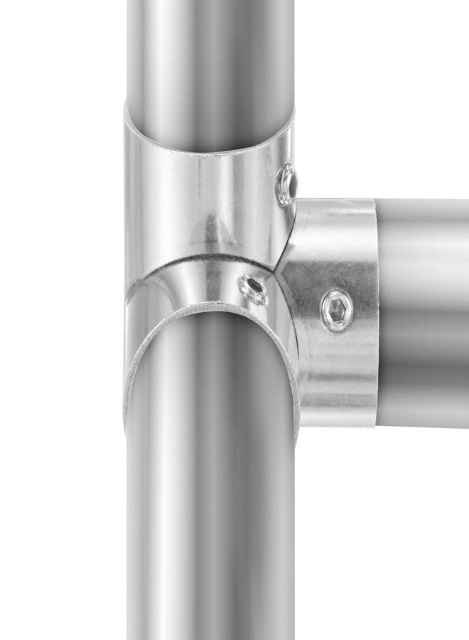 M METERXITY 4-Pack Structural Pipe Connector, Right Angle Tee Pipe Fittings Stainless Steel Pipe Connector for OD 1" or 25MM Pipe, Conduit Connectors - Image 4
