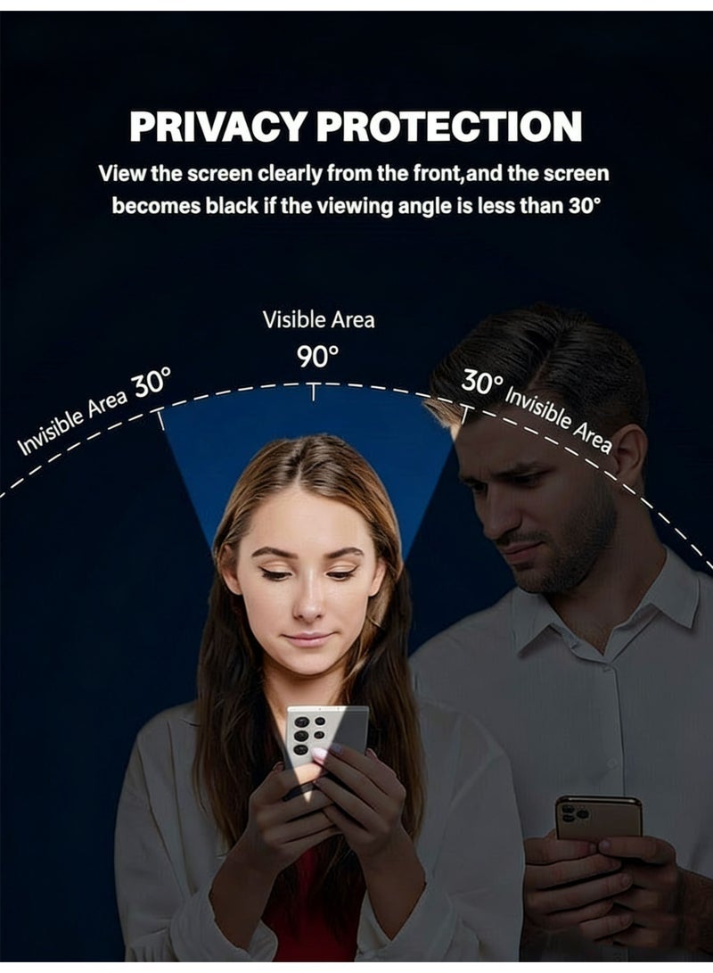 Nova future 2+1 Samsung S25 Ultra Protection Kit,includes phone case 【Brown】【MagaSafe compatible】【Soft Faux Leather】+privacy screen protector+HD screen protector 【28° privacy protection】【 fingerprint unlock】 - Image 4