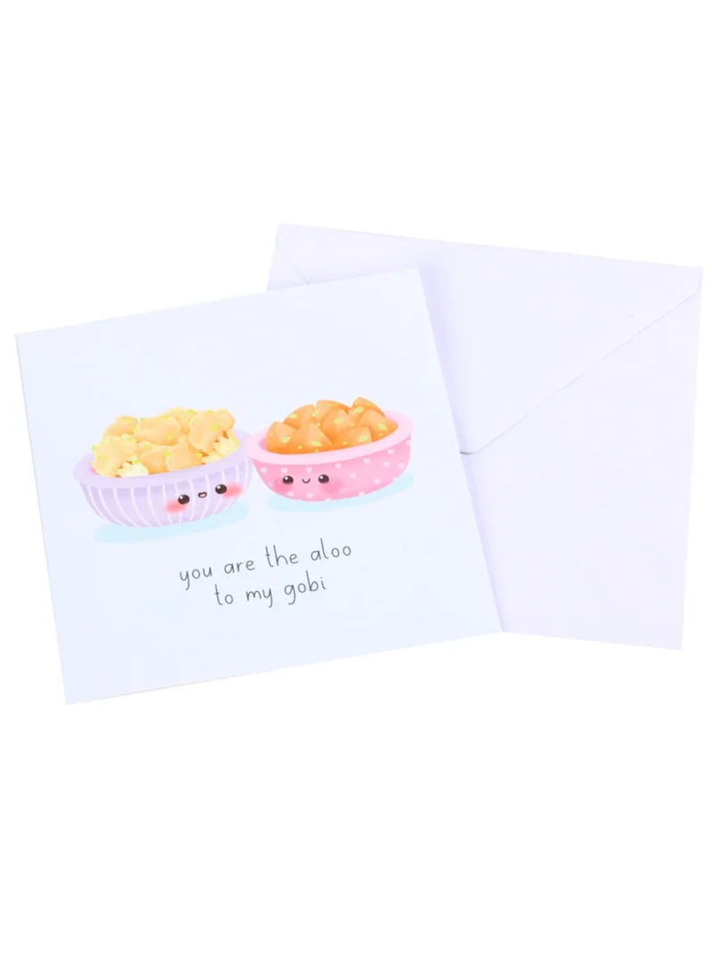 بيكوك سبلايز بطاقة معايدة لأزواج الطعام والبطاطس والجوبي