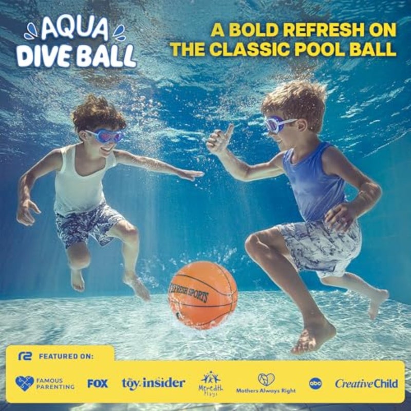Aqua Dive Ball 9" Underwater Pool Game for All Ages Fun Water Toy to Dribble and Shoot Great for Outdoor Pool Parties and Summer Water Game Fun Birthday Gift for Boys and Girls - Image 2