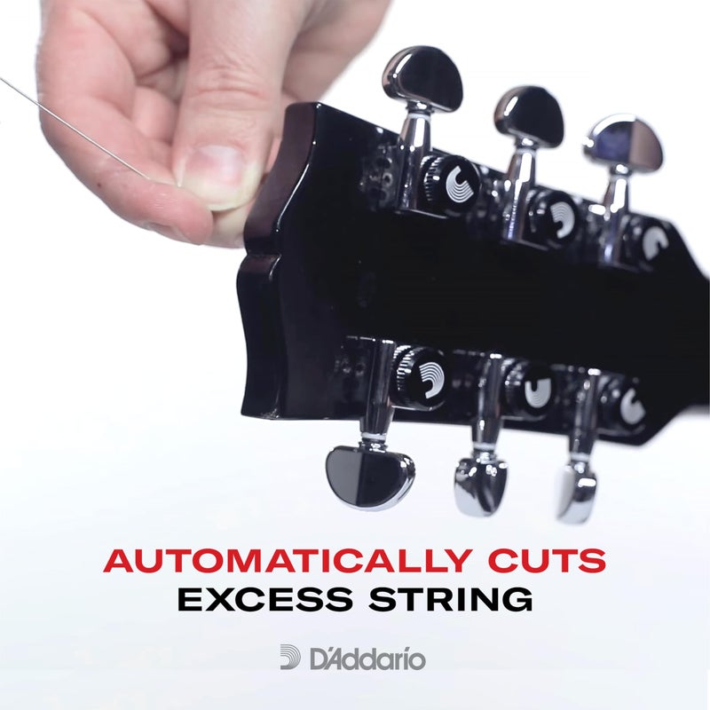 Planet Waves D'Addario Accessories Auto-Trim Tuning Machines - Locking Tuners for Guitars - 6 In Line Setup, Chrome - Image 3