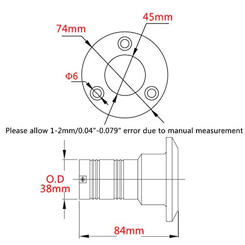NRC&XRC 1-1/2"(38mm) Boat GAS Deck Fill/Filler with Keyless Cap 1-1/2" Marine 316 Stainless Steel Hardware for Boat Yacht Caravan - Image 2