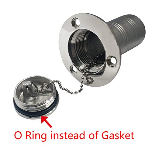 NRC&XRC 1-1/2"(38mm) Boat GAS Deck Fill/Filler with Keyless Cap 1-1/2" Marine 316 Stainless Steel Hardware for Boat Yacht Caravan - Image 4