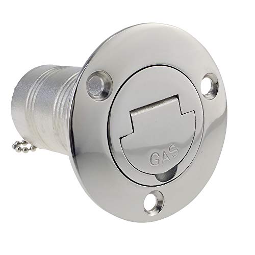 NRC&XRC 1-1/2"(38mm) Boat GAS Deck Fill/Filler with Keyless Cap 1-1/2" Marine 316 Stainless Steel Hardware for Boat Yacht Caravan - Image 1