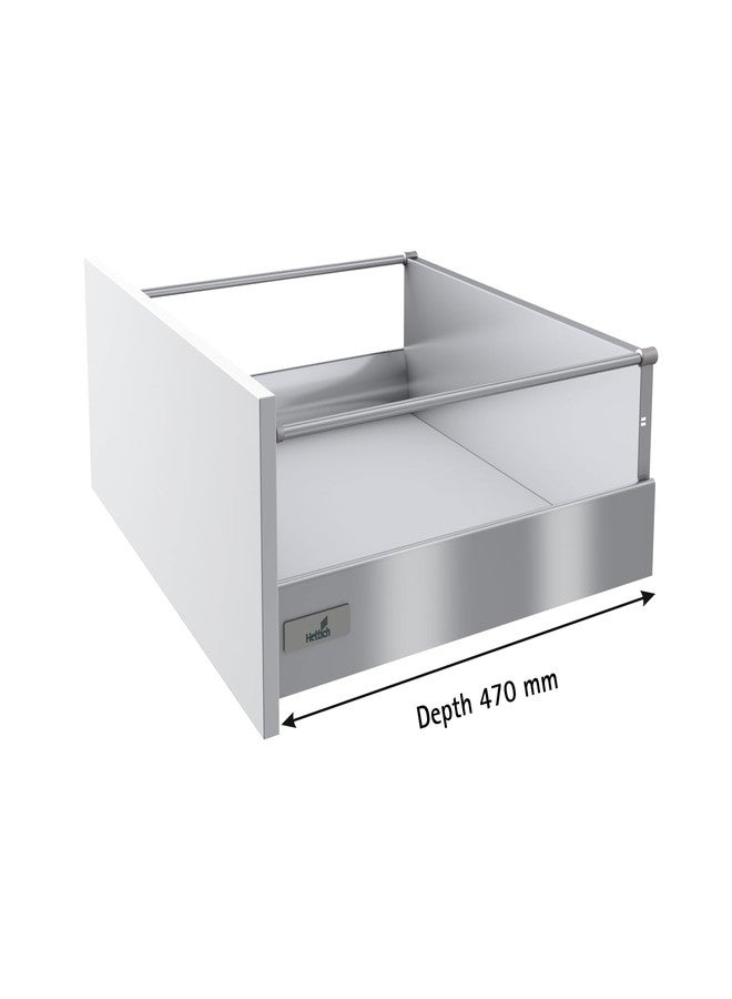 Hettich InnoTech 470mm Soft Closing Drawer Channel | Silver Finish Channel for Home, Kitchen & Wardrobe | Load Bearing Capacity 30. kg | 100% Extension, Powder Coated Steel (Set of 1, 2 Pcs) - Image 4