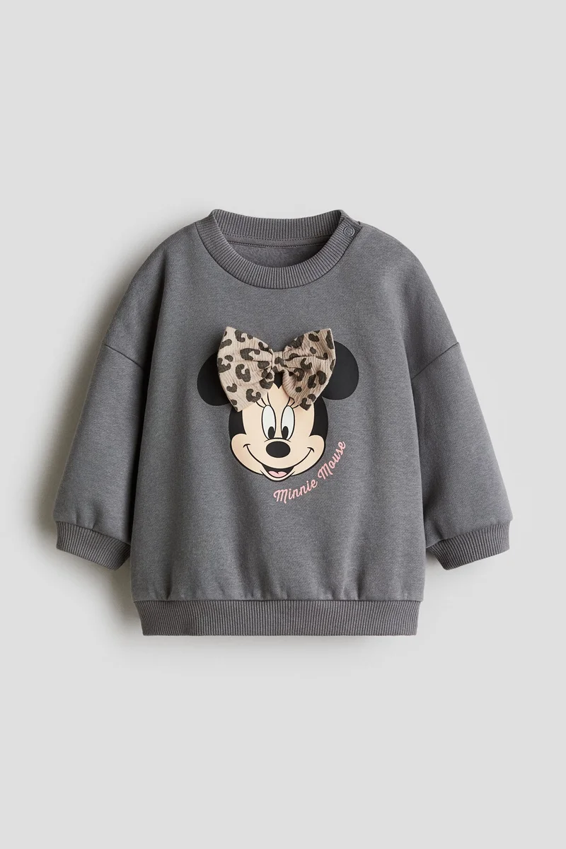 H&M Printed brushed-inside sweatshirt