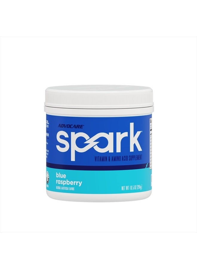 AdvoCare Spark Vitamin & Amino Acid Supplement - Focus & Energy Supplement Mix - Powdered Energy Supplement Mix - Powder Supplement Mix - Amino Acids - Blue Raspberry - 10.5 oz  - Image 1