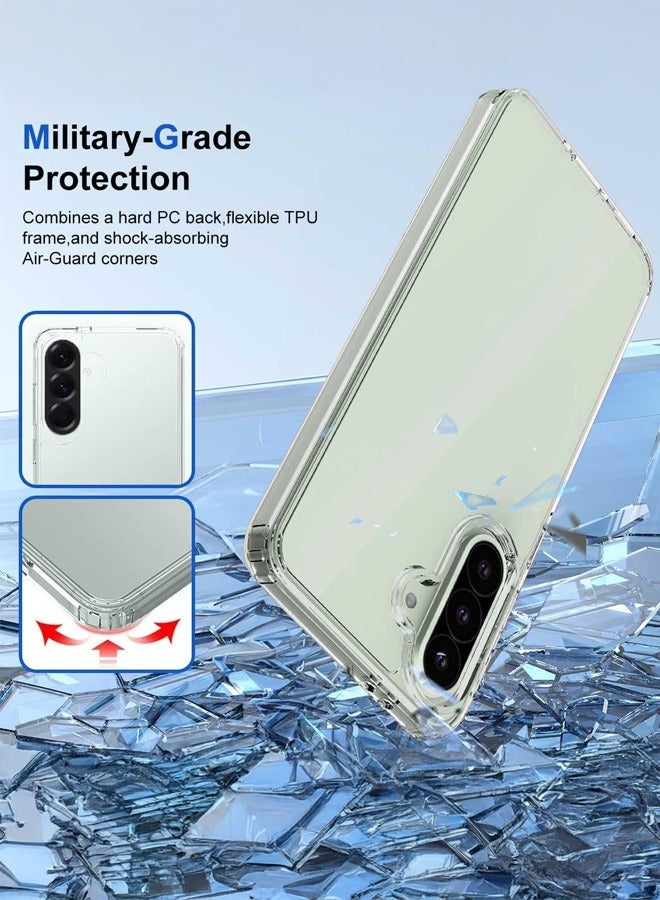 Tersely Hybrid Clear Crystal Case Compatible with Samsung Galaxy A56 5G (2025) - TPU + Polycarbonate Technology, Anti-Yellowing Protective Case, Shockproof Bumper Cover - Image 2