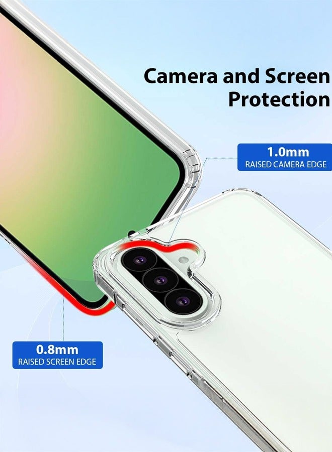 Tersely Hybrid Clear Crystal Case Compatible with Samsung Galaxy A56 5G (2025) - TPU + Polycarbonate Technology, Anti-Yellowing Protective Case, Shockproof Bumper Cover - Image 3