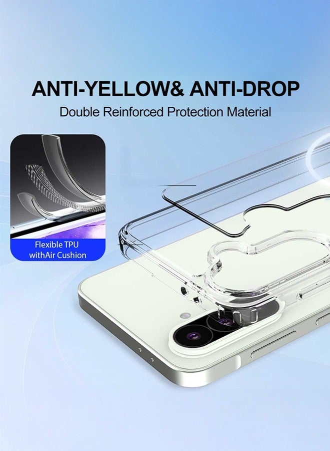 Tersely Hybrid Clear Crystal Case Compatible with Samsung Galaxy A56 5G (2025) - TPU + Polycarbonate Technology, Anti-Yellowing Protective Case, Shockproof Bumper Cover - Image 4