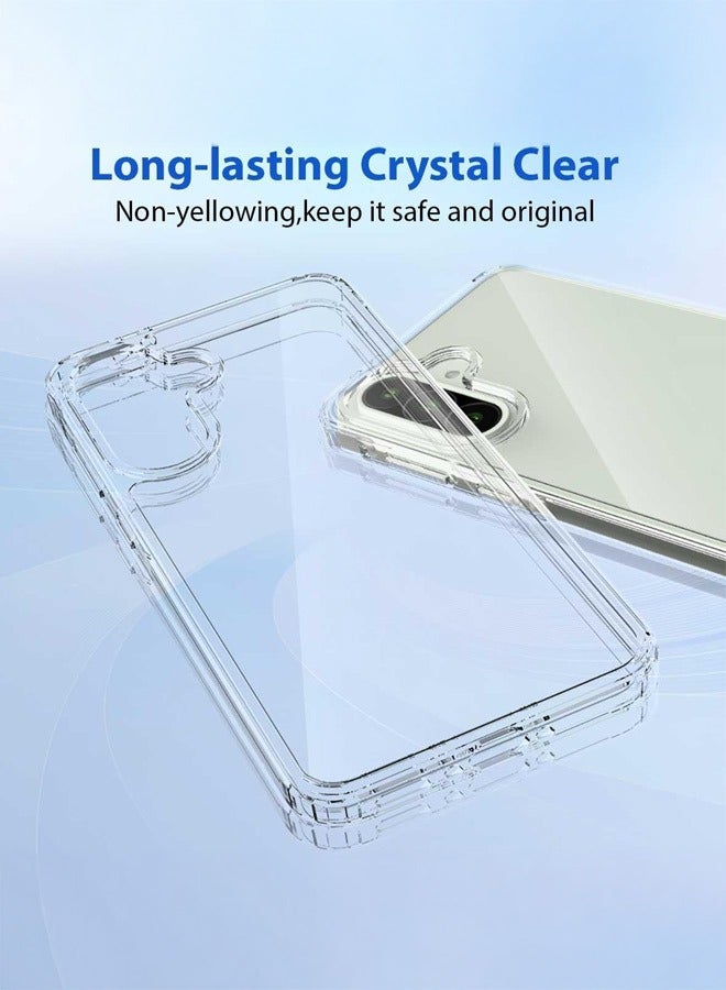 Tersely Hybrid Clear Crystal Case Compatible with Samsung Galaxy A56 5G (2025) - TPU + Polycarbonate Technology, Anti-Yellowing Protective Case, Shockproof Bumper Cover - Image 5
