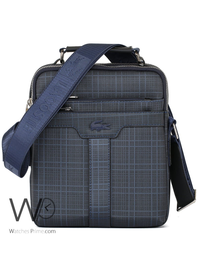 LACOSTE Navy Blue Lacoste Crossbody Shoulder Mens Messenger Monogram Bag  - Image 1