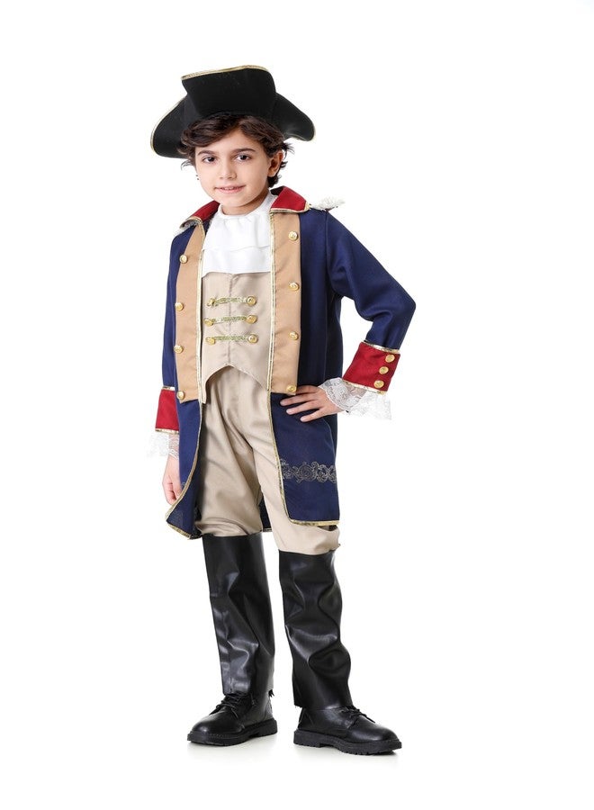 GRAJTCIN George Washington Costume for Boys Colonial Dress Up Kids Founding Father Costume Outfit (Washington Blue, 11-12Y) - Image 5