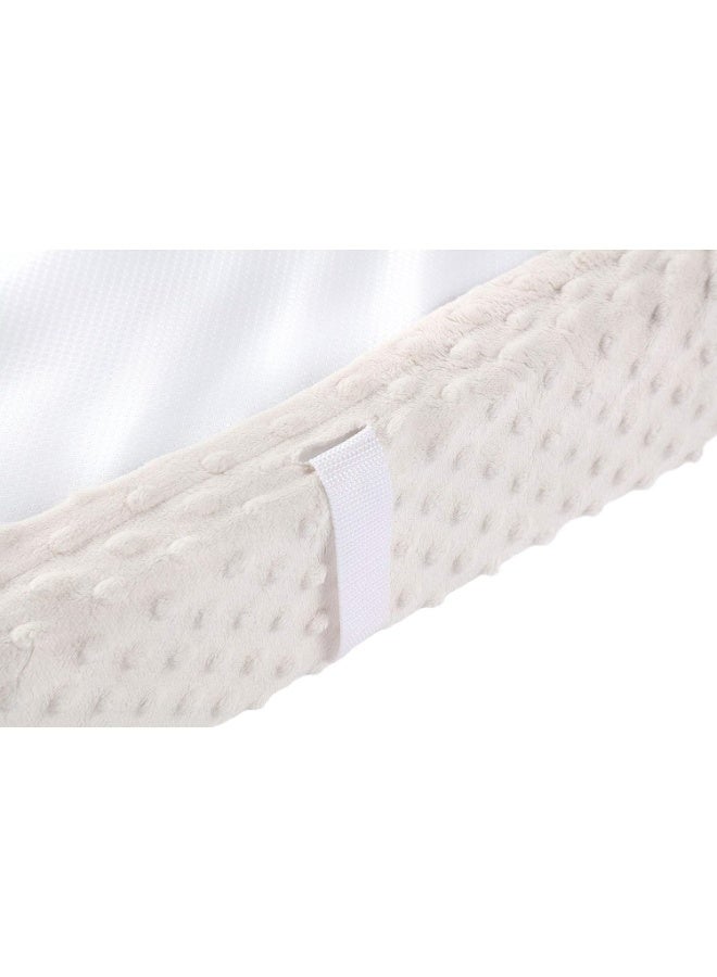 QUENESS Baby Changing Pad Cover, Super Soft Plush Dot Diaper Changing Table Covers for Baby Girls and Boys, Ultra Comfortable, Safe for Babies, Fit 32"/34'' x 16" Pad (Beige) - Image 2