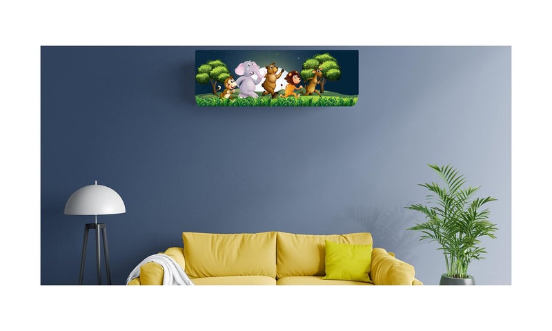 DARSHANAM WORLD Polyester New Printed Air Conditioning Dust Cover Folding Designer Ac Cover For Indoor Split Ac 1.5 Ton (97 X 31 X 21 .5Cm | Printed) - Image 5