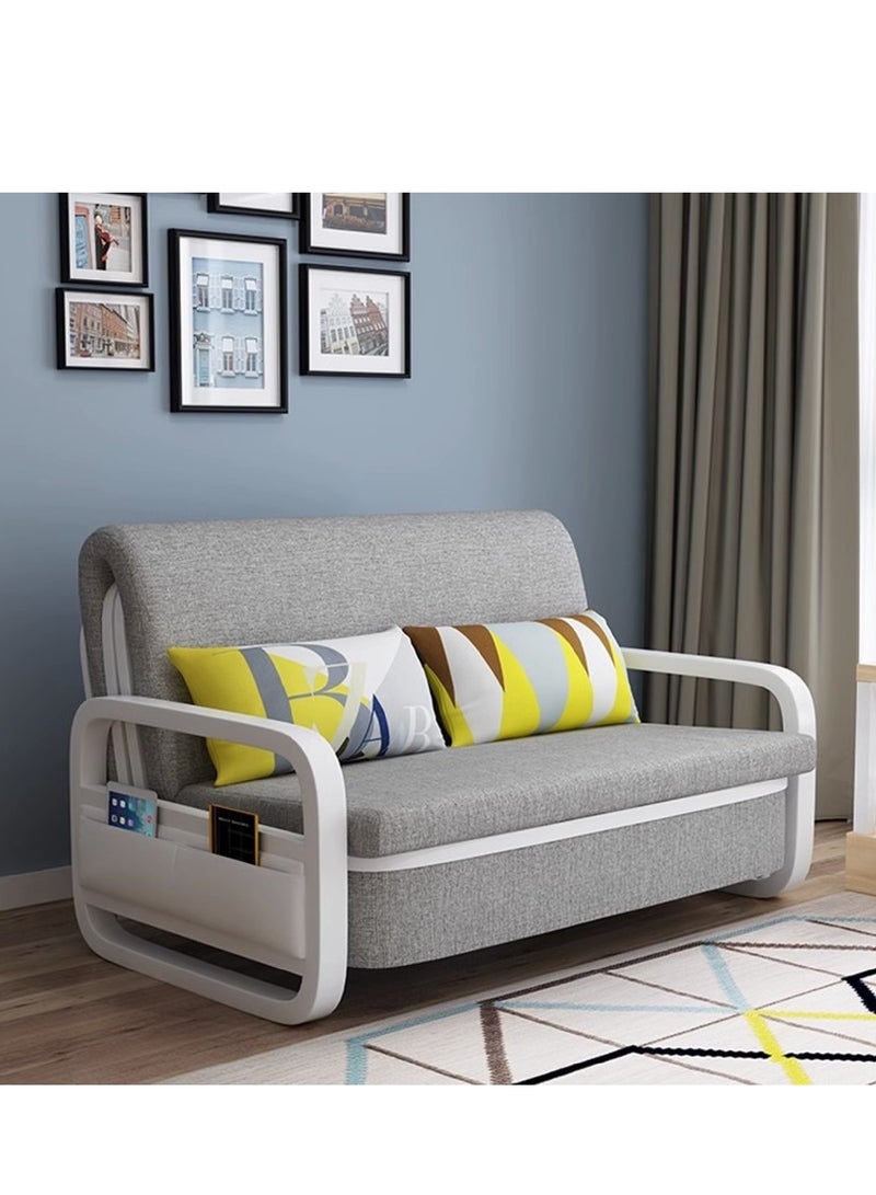 WENBO Pull Out Sofa Double Bed Multifunction Couch Bed Modern Style Sofa Bed Chair For Living & Bed Room (Grey)-1.28m - Image 2