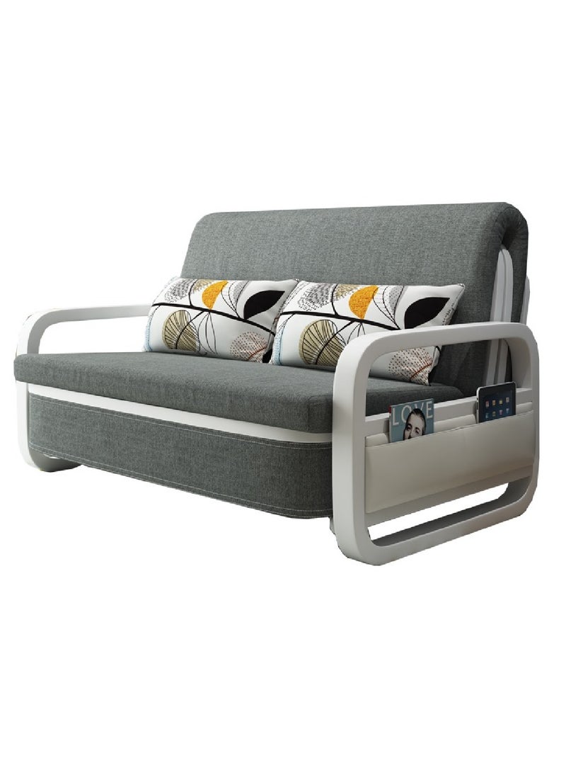 WENBO Pull Out Sofa Double Bed Multifunction Couch Bed Modern Style Sofa Bed Chair For Living & Bed Room (Grey)-1.28m - Image 4