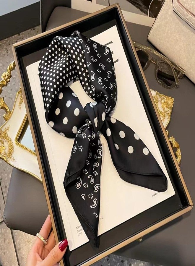 Sumolux Head Hair Scarf for Women Like Satin Silk Scarf Bandana Hair Wrapping Night Large Square Scarves 27.5" - Image 5