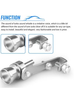 KASTWAVE Aluminum Alloy Universal Turbo Whistle,  Car Tail Whistle, Turbo Sound Exhaust Muffler Pipe Whistle Car Roar Maker, Car Blow off valve Tip Simulator Whistler (Black)  - Image 2
