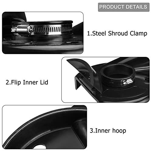 SDRTOP Dust Shroud Angle Grinder 7 Inch Dustless Vacuum Universal Surface Cover with 4pcs Locating Ring,for Concrete Stone Granite - Image 4