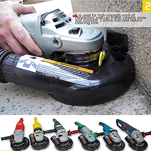 SDRTOP Dust Shroud Angle Grinder 7 Inch Dustless Vacuum Universal Surface Cover with 4pcs Locating Ring,for Concrete Stone Granite - Image 5
