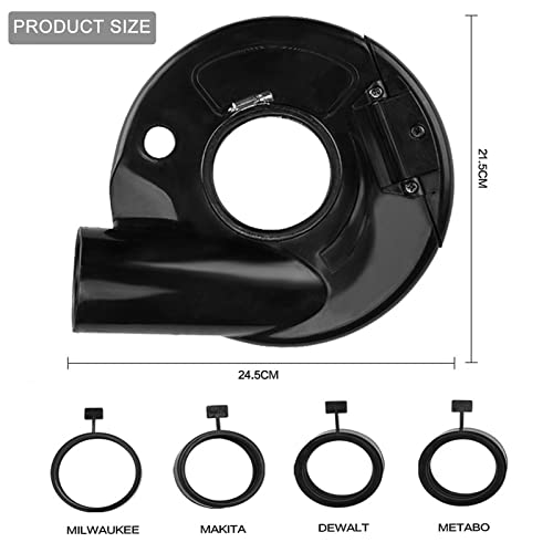 SDRTOP Dust Shroud Angle Grinder 7 Inch Dustless Vacuum Universal Surface Cover with 4pcs Locating Ring,for Concrete Stone Granite - Image 3