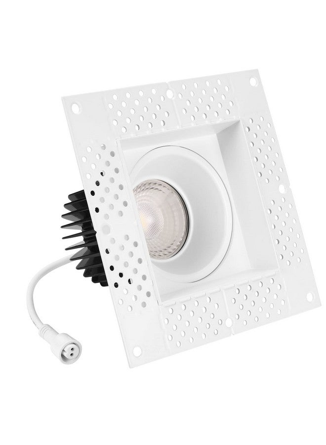 Maxxima 4” Trimless Ultra-Thin Recessed Anti-Glare LED Downlight Canless IC Rated 1000 Lumens 5 Color Temperature Selectable 2700K/3000K/3500K/4000K/5000K Dimmable 90 CRI 5 CCT Square Slim J-Box Incl. - Image 1