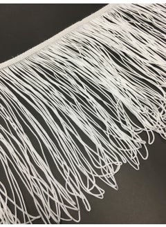 Karan Tuhafiye Karan Haberdashery Tassel Fringe White 20 cm 1 Meter  - Image 1