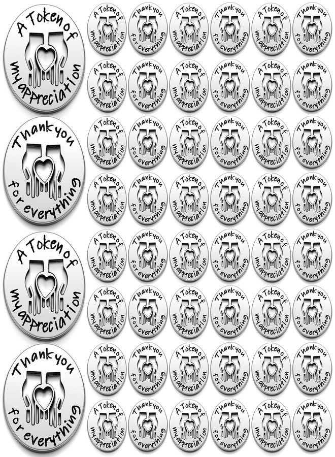 Hotop 48 Pcs Token of Appreciation Coins 0.79 Inches Diameter Kindness Coins Incentives Metal Thank You Tokens for Student Awards School Supplies Kids Behavior(Elegant) - Image 1