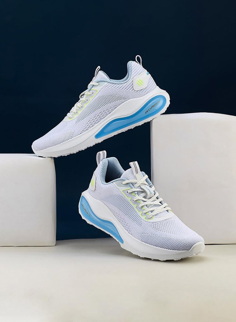 CAMPUS Men’s White Running Shoes – Breathable Knit Upper Shoes with Stylish Contrast Detailing - Image 3
