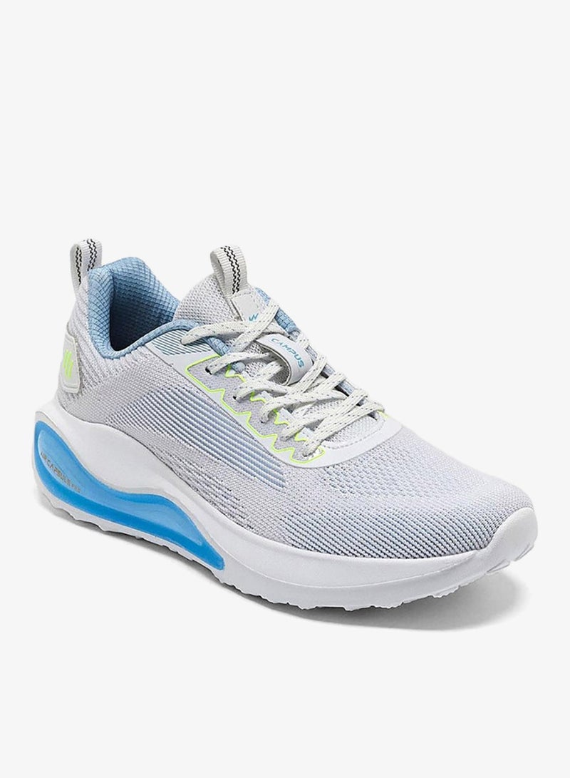 CAMPUS Men’s White Running Shoes – Breathable Knit Upper Shoes with Stylish Contrast Detailing - Image 2