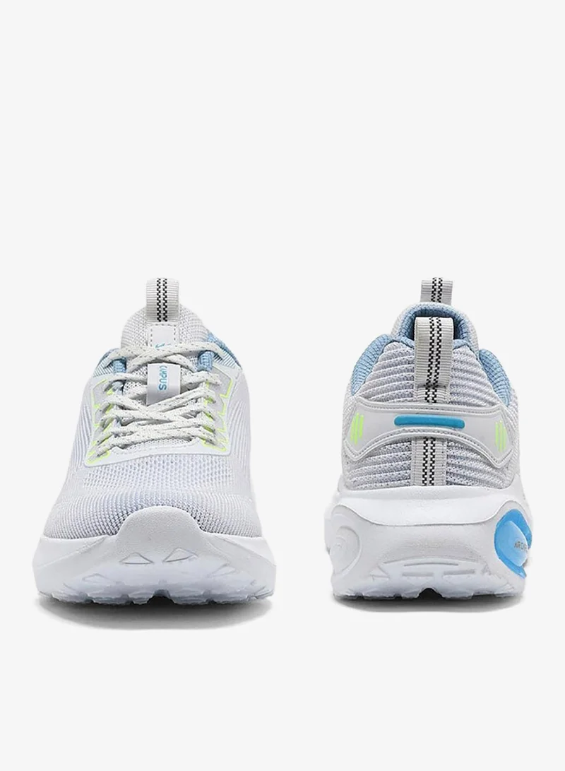 CAMPUS Wht/L.Sky Men’s White Running Shoes – Breathable Knit Upper Shoes with Stylish Contrast Detailing for Men | Best Price UAE