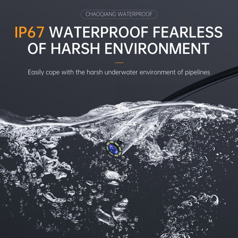 Endoscope Camera with Light, HD 1080P Borescope with 4.3'' Screen 8 Adjustable LED Lights, Inspection Camera with 16.4ft Rigid Cord - Image 5