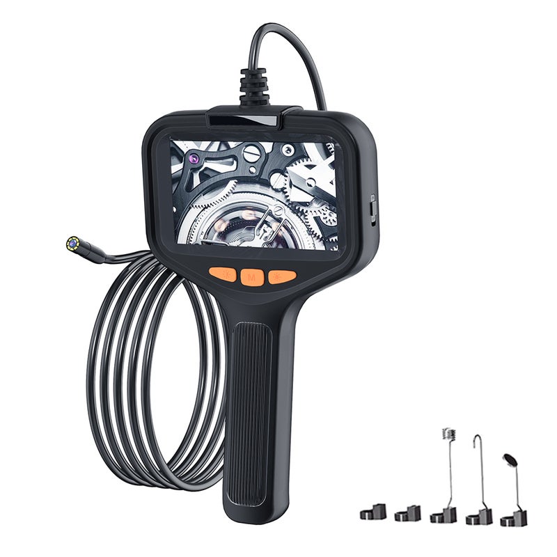 Endoscope Camera with Light, HD 1080P Borescope with 4.3'' Screen 8 Adjustable LED Lights, Inspection Camera with 16.4ft Rigid Cord - Image 1