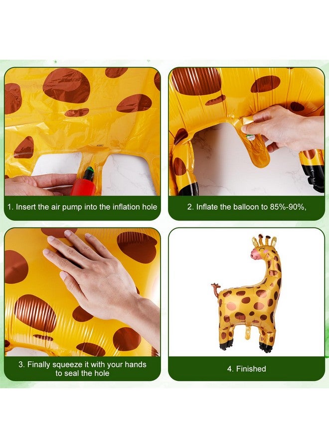 PEUTIER 8pcs Jungle Animal Balloons, Safari Animal Balloon Safari Animal Monkey Elephant Zebra Leopard Crocodile Giraffe Lion Balloons Birthday Number Balloons Zoo Party Decoration Supplies (Number 8)  - Image 5