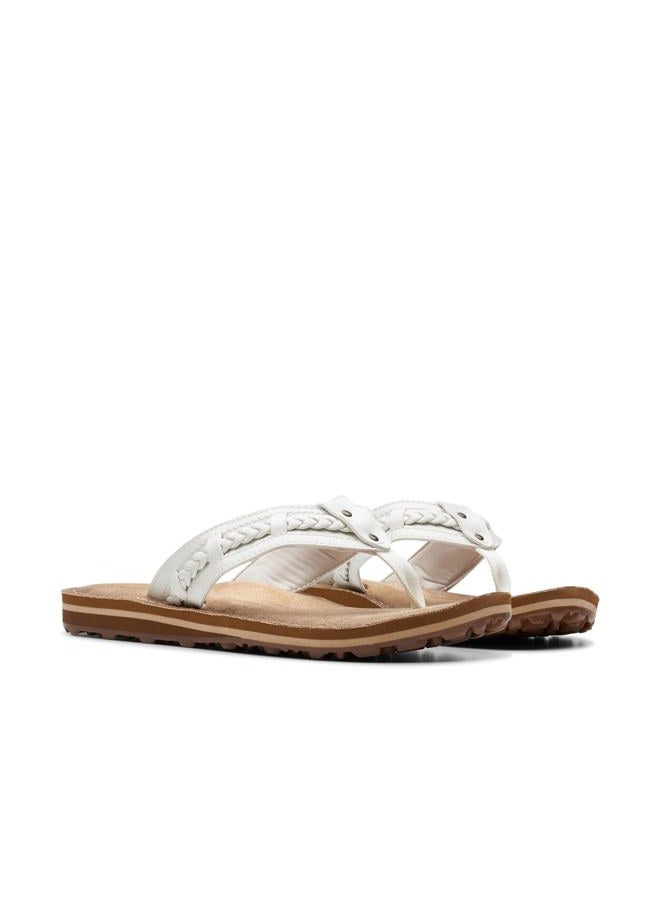 clarks Women's Fenner Nerice Flip Flop, Off White Synthetic, 39 EU - Image 1