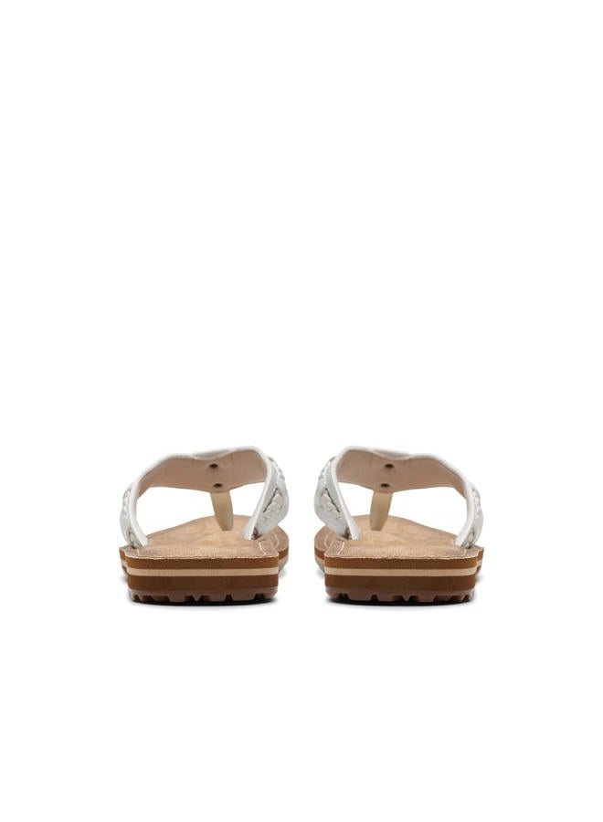 clarks Women's Fenner Nerice Flip Flop, Off White Synthetic, 39 EU - Image 5